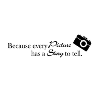 Because every picture has a story to tell -22" x 6" -  S Vinyl Wall Decal Sticker Art