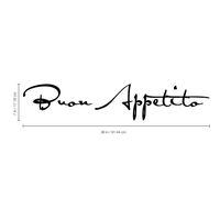 Buon Appetito -  36" x 7" - Vinyl Wall Decal for Dining Room or Kitchen