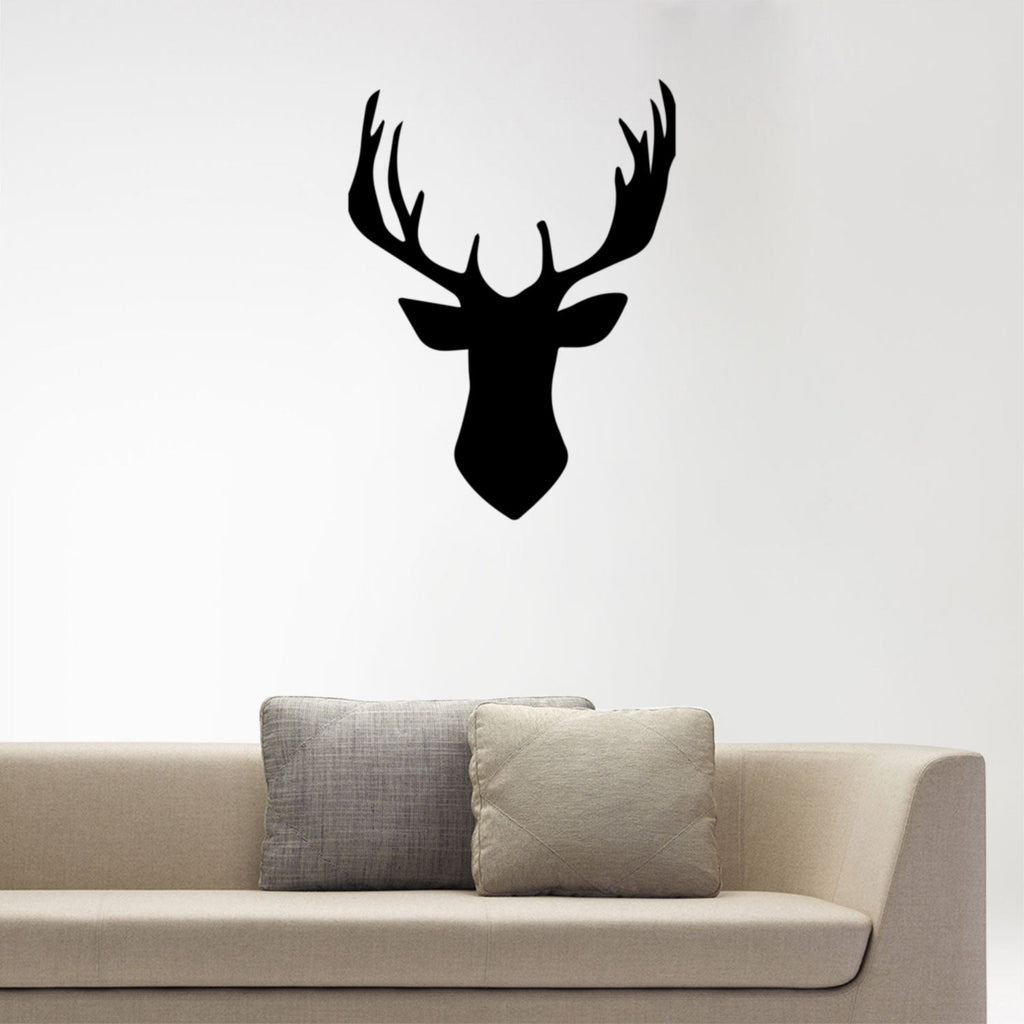 Chic Holiday Deer Outline Vinyl Wall Art Decal - 30" x 22.5" Decoration Vinyl Sticker