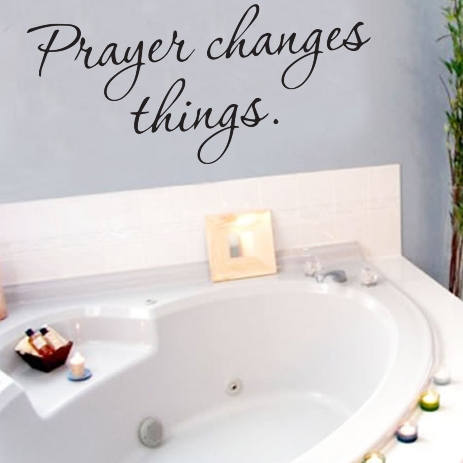 Prayer Changes Things Wall Art Decal /10 x 23.6" Decoration Vinyl Sticker"