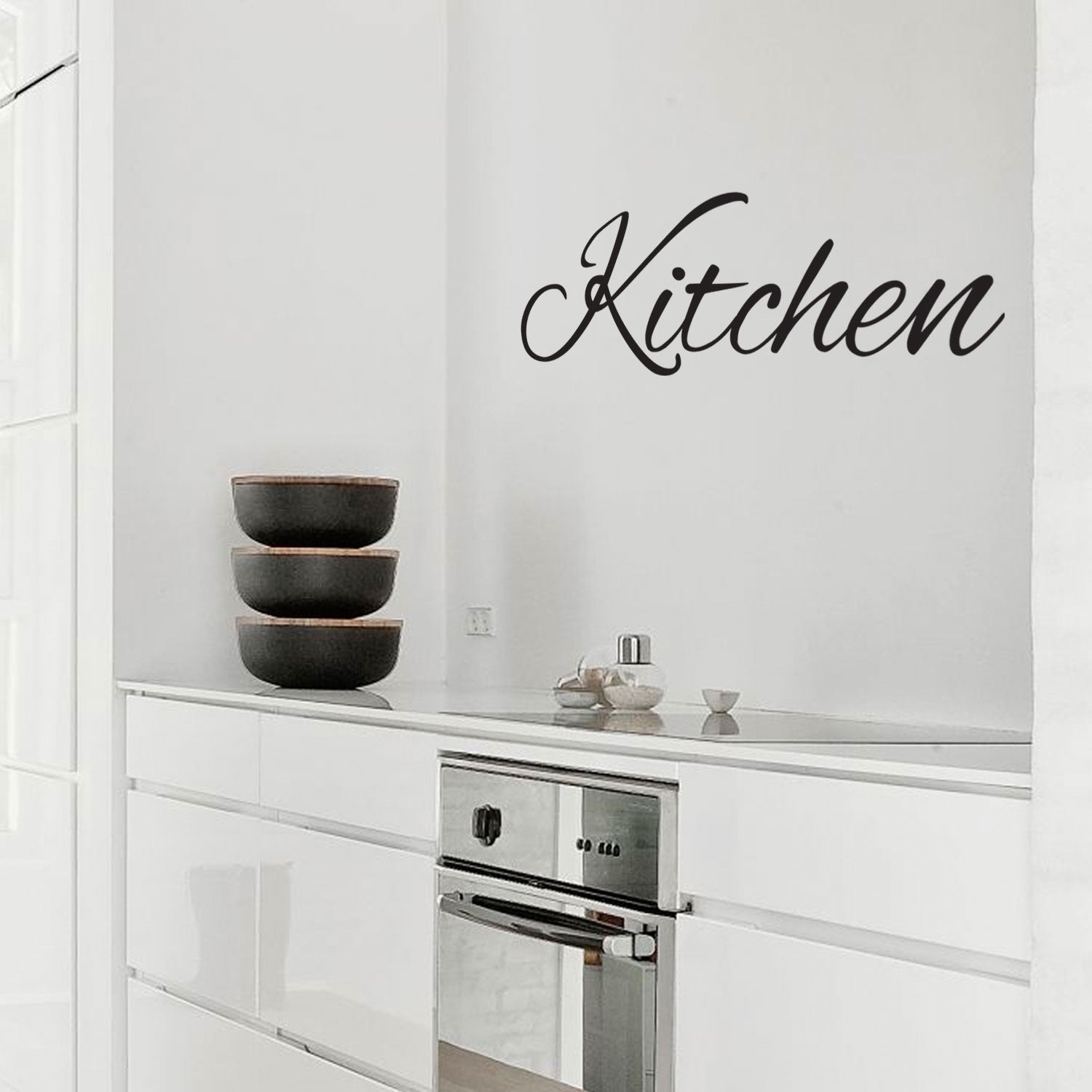 Kitchen Sign - Quotes Wall Art Vinyl Decal - 10" X 28" Decoration Vinyl Sticker - Cute Kitchen Wall Decor - Trendy Wall Art