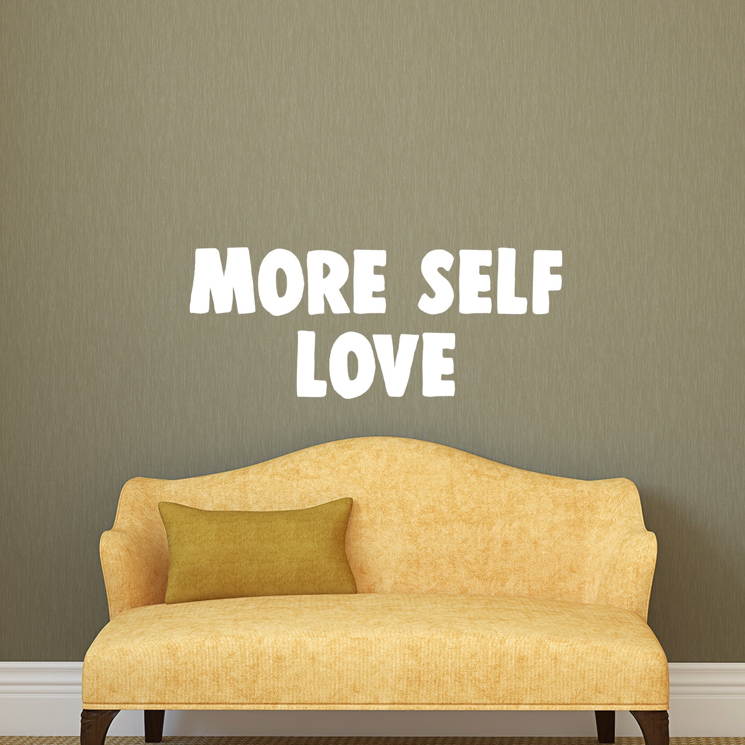 Vinyl Wall Art Decal - More Self Love - 15 x 37" - Inspirational Life Quotes - Living Room Workplace Inspirational Quote Sticker Wall Decals for Home Decor (15" x 37"; Black Text)"