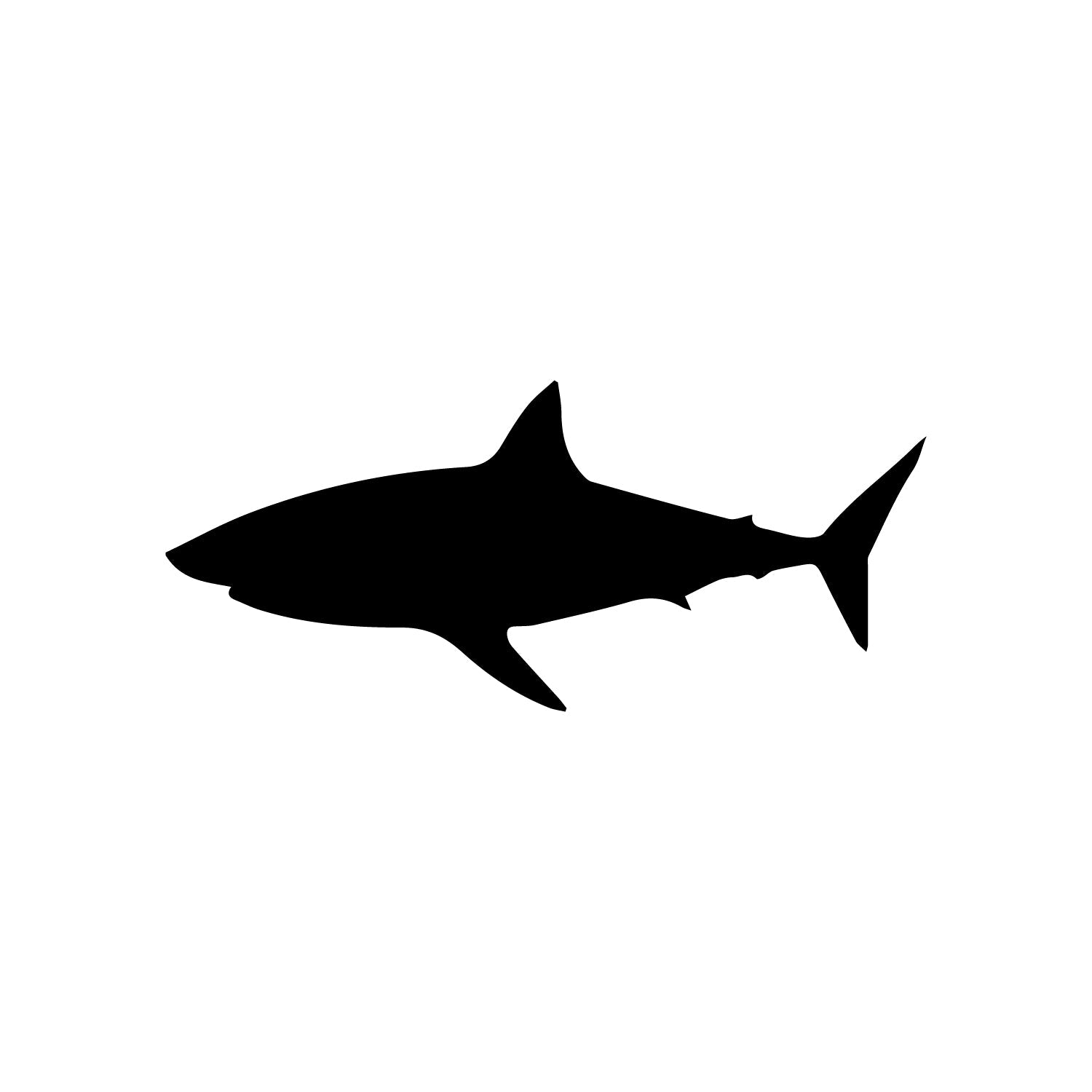 Set of 21 Vinyl Wall Art Decals - Shark Patterns - 3" x 7" Each - Cool Adhesive Sticker Shapes For Boys Toddlers Teens Bedroom Playroom Living Room Home Apartment Decorations (3" x 7"; Black)