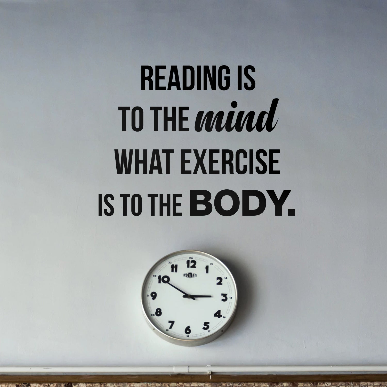 Vinyl Wall Art Decal - Reading Is To The Mind What Exercise Is To The Body - 17 x 23" - Reading Bookworm Motivational Home Living Room Bedroom Office Sticker Decor - Modern Peel And Stick Wall Decals"