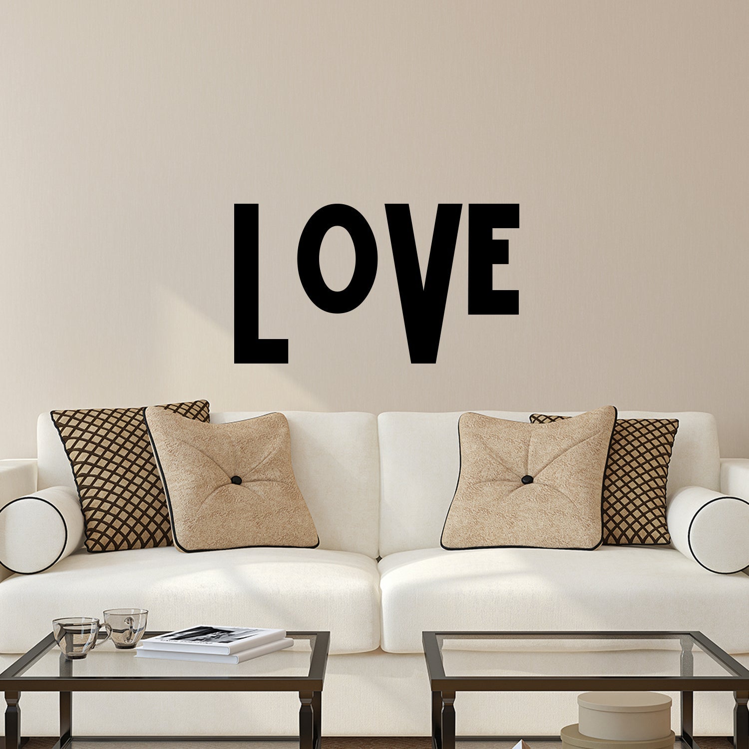Vinyl Wall Art Decal - Love - 13 x 23" - Urban Modern Quote for Home Living Room Bedroom Sticker - Trendy Peel and Stick Bold Statement for Office Business Workplace Decor (13" x 23"; Black)"