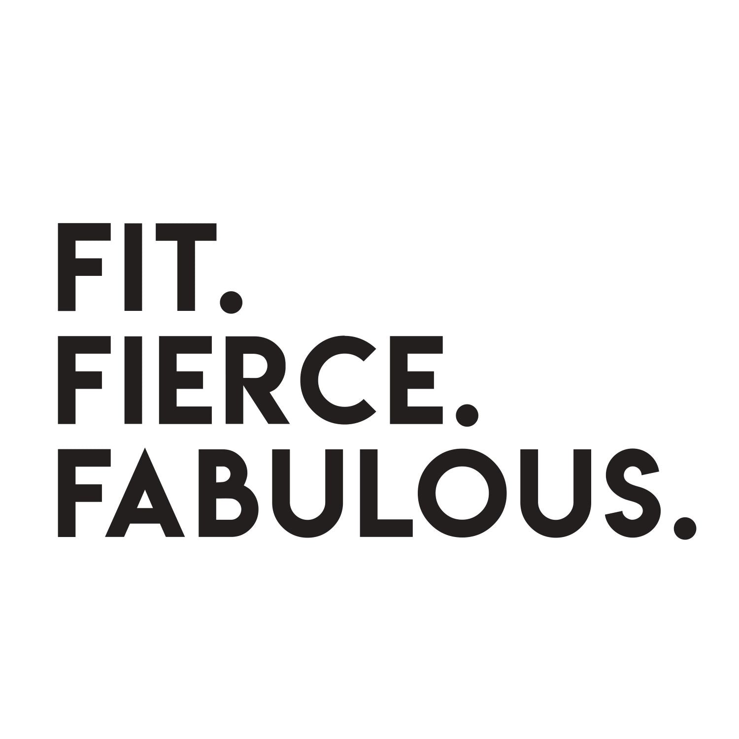 Vinyl Wall Art Decal - Fit Fierce Fabulous - 30 x 60" - Modern Motivational Healthy Lifestyle Quote Sticker for Home Gym Crossfit Fitness Exercise Workout Room Decor (Black)"