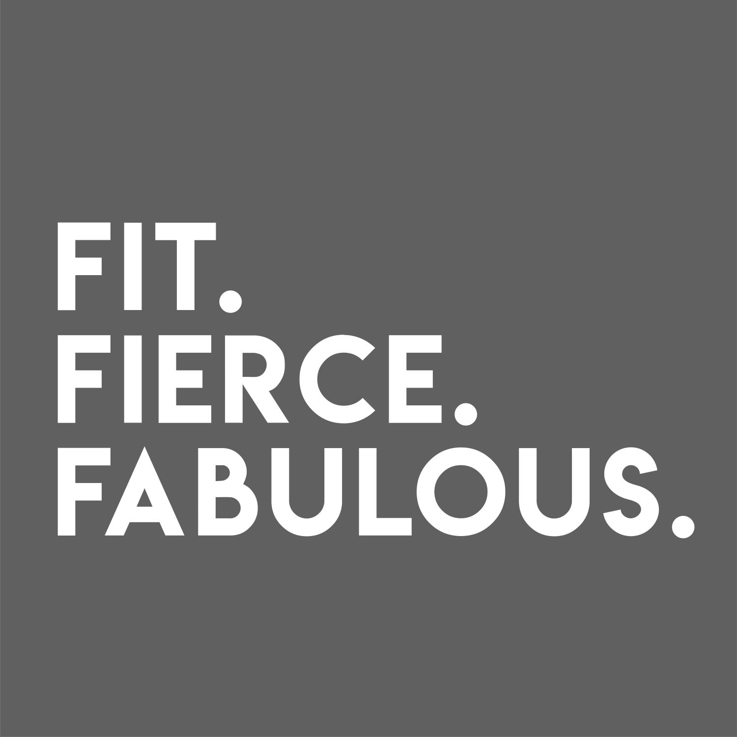 Vinyl Wall Art Decal - Fit Fierce Fabulous - 30 x 60" - Modern Motivational Healthy Lifestyle Quote Sticker for Home Gym Crossfit Fitness Exercise Workout Room Decor (Black)"