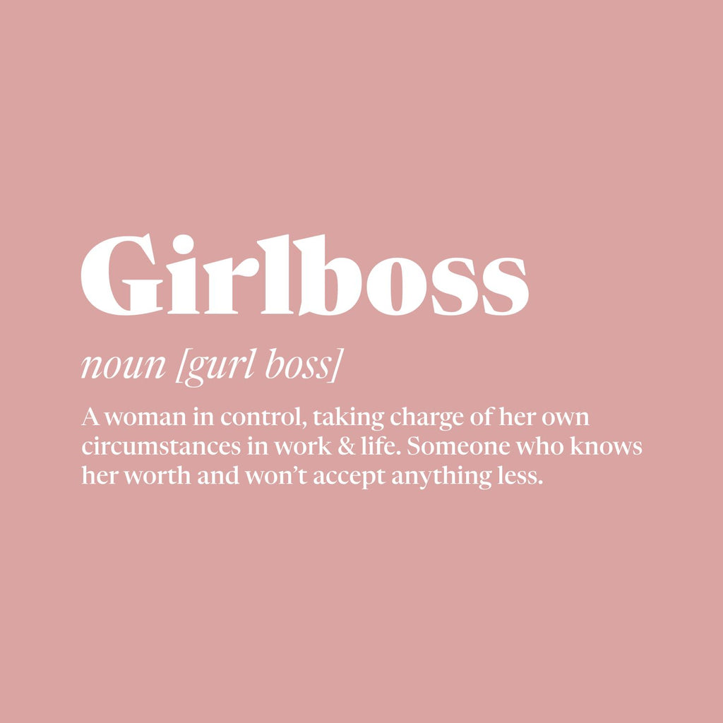 Vinyl Wall Art Decal - Girlboss: A Woman in Control - 15 x 33" - Trendy Motivational Definition Quote Sticker for Feminism Woman Home Bedroom Living Room Work Office Decor (Black)"