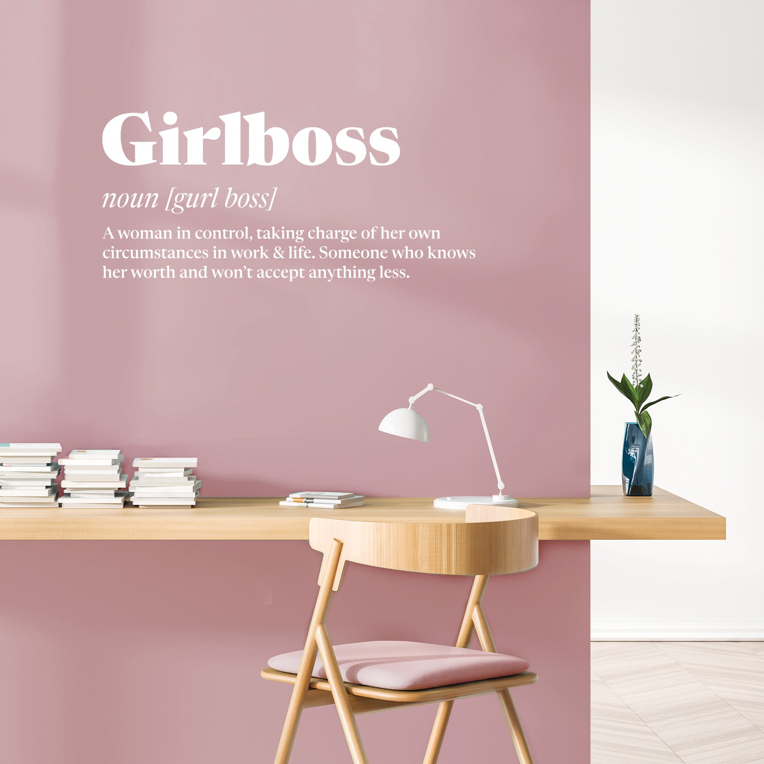 Vinyl Wall Art Decal - Girlboss: A Woman in Control - 15 x 33" - Trendy Motivational Definition Quote Sticker for Feminism Woman Home Bedroom Living Room Work Office Decor (Black)"