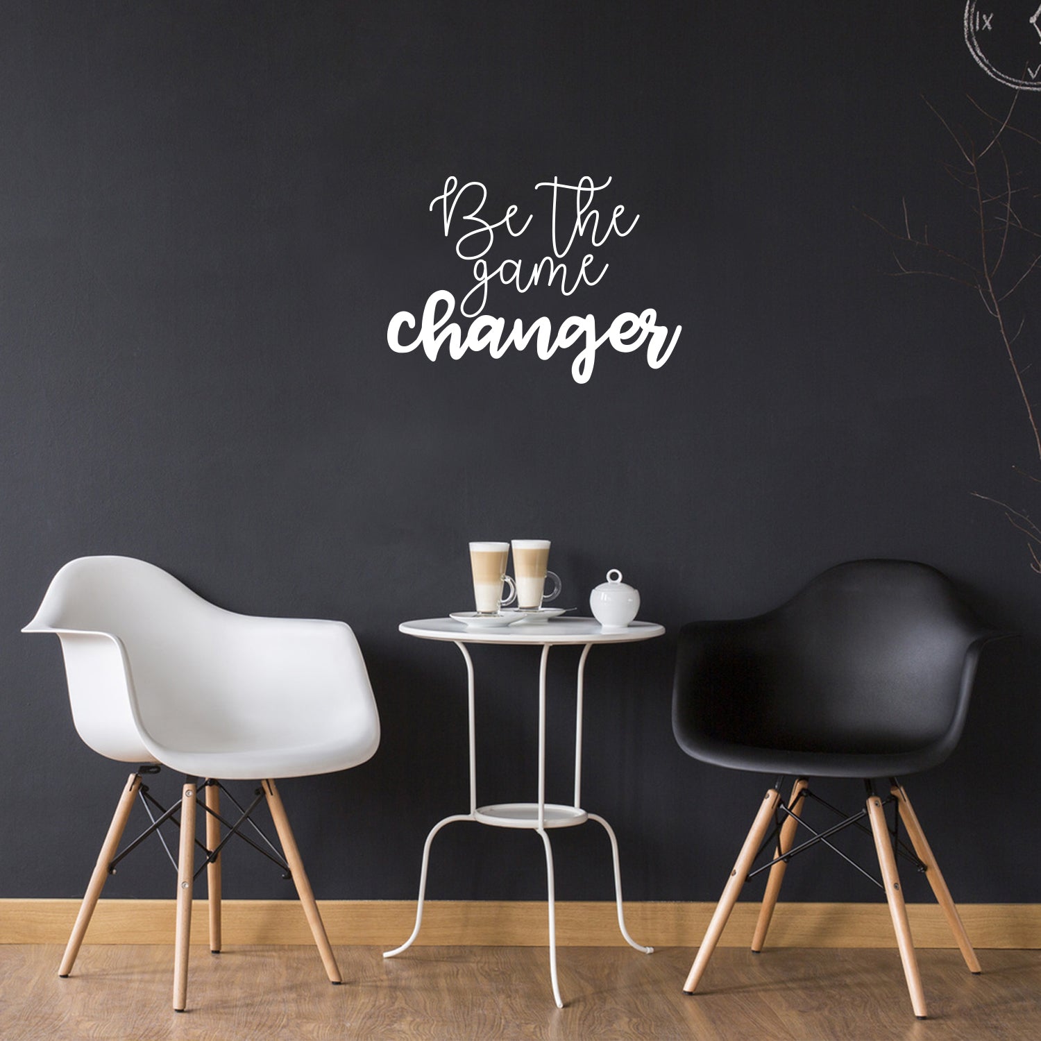 Vinyl Wall Art Decal - Be The Game Changer - 15.5 x 22" - Trendy Inspirational Positive Mind Change Quote Sticker for Bedroom Living Room Playroom Office School Coffee Shop Decor (Black)"