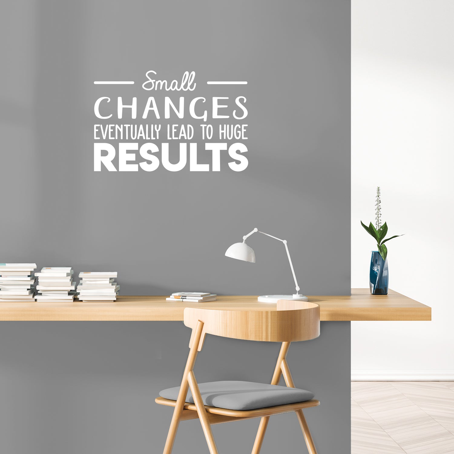 Vinyl Wall Art Decal - Small Changes Eventually Lead to Huge Results - 17 x 26" - Motivational Trendy Positive Vibes Sticker for Living Room Playroom Office School Gym Coffee Shop Decor (Black)"