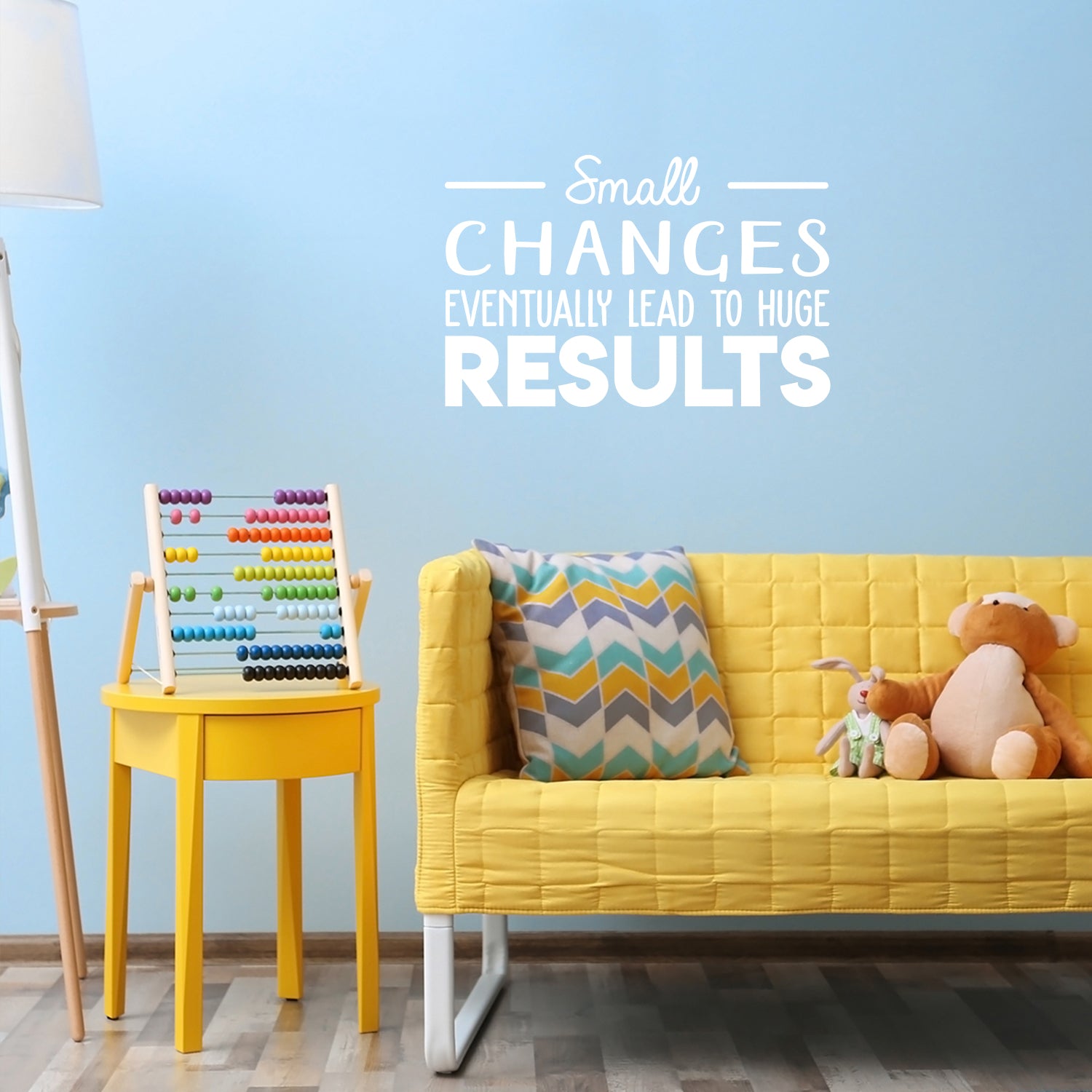 Vinyl Wall Art Decal - Small Changes Eventually Lead to Huge Results - 17 x 26" - Motivational Trendy Positive Vibes Sticker for Living Room Playroom Office School Gym Coffee Shop Decor (Black)"