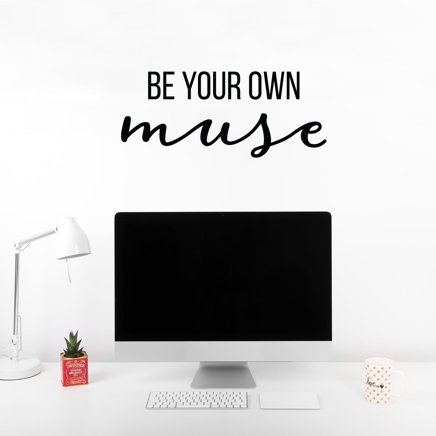 Vinyl Wall Art Decal - Be Your Own Muse - 10.5 x 25" - Modern Inspirational Optimistic Cute Girly Quote Sticker for Girls Room Bedroom Closet Playroom Living Room Office Yoga Ballet Decor (Black)"