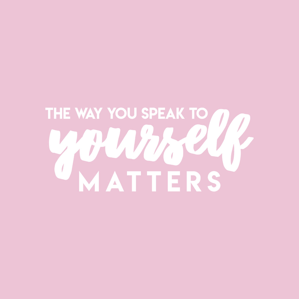 Vinyl Wall Art Decal - The Way You Speak To Yourself Matters - 12 x 30" - Cute Inspirational Self Esteem Quote Sticker For Bedroom Closet Kids Room Playroom School Office Boutique Store Decor (Black)"