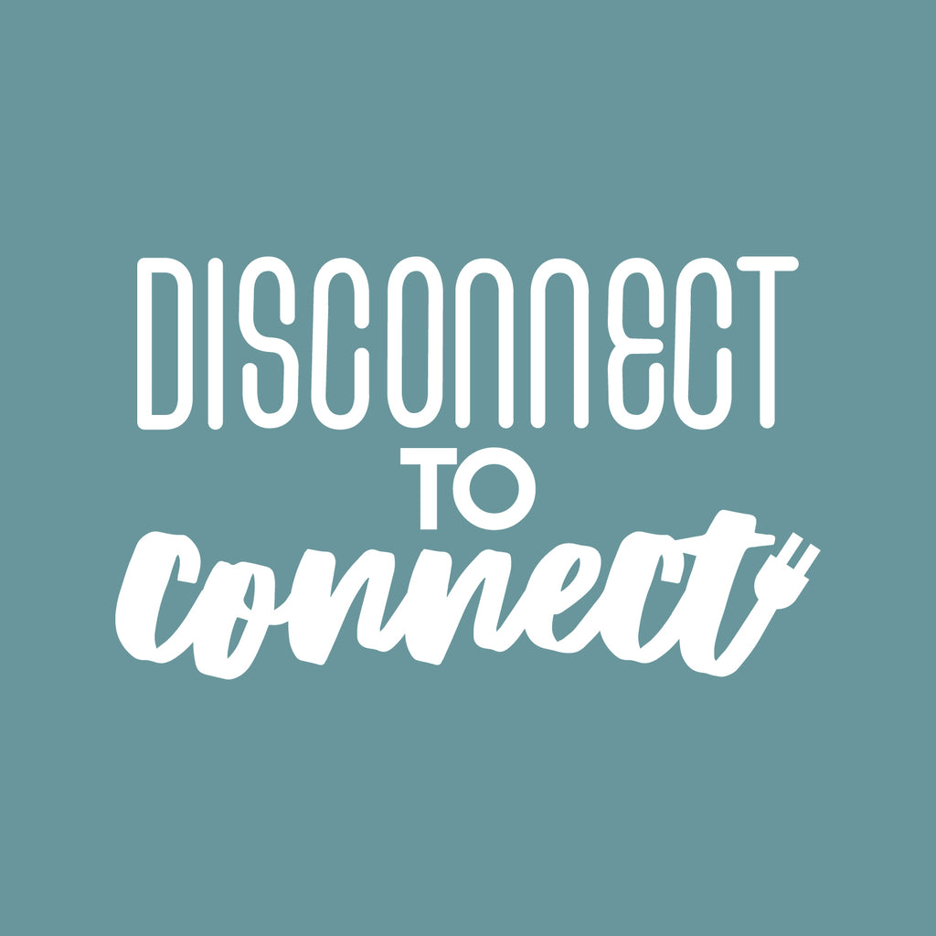 Vinyl Wall Art Decal - Disconnect to Connect - 17 x 28" - Unplug Technology Modern Motivational Quote Sticker for Family Home Living Room School Work Office Coffee Shop Patio Decor (Black)"