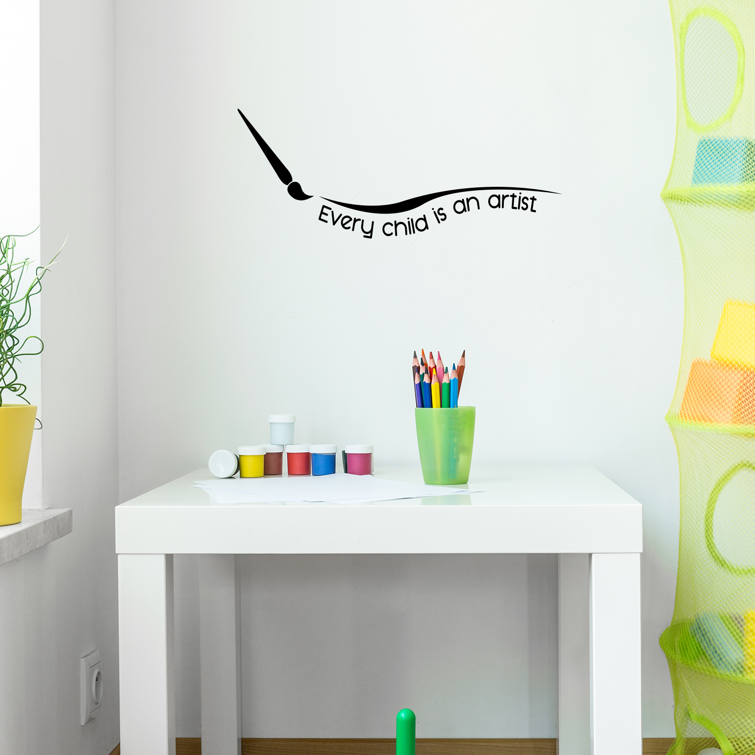 Vinyl Wall Art Decal - Every Child is an Artist - 12 x 30" - Cute Boys Little Girls Unisex Kids Adhesive Peel Off Sticker - Cute Nursery Bedroom Playroom Home Apartment Classroom Decor Stickers"