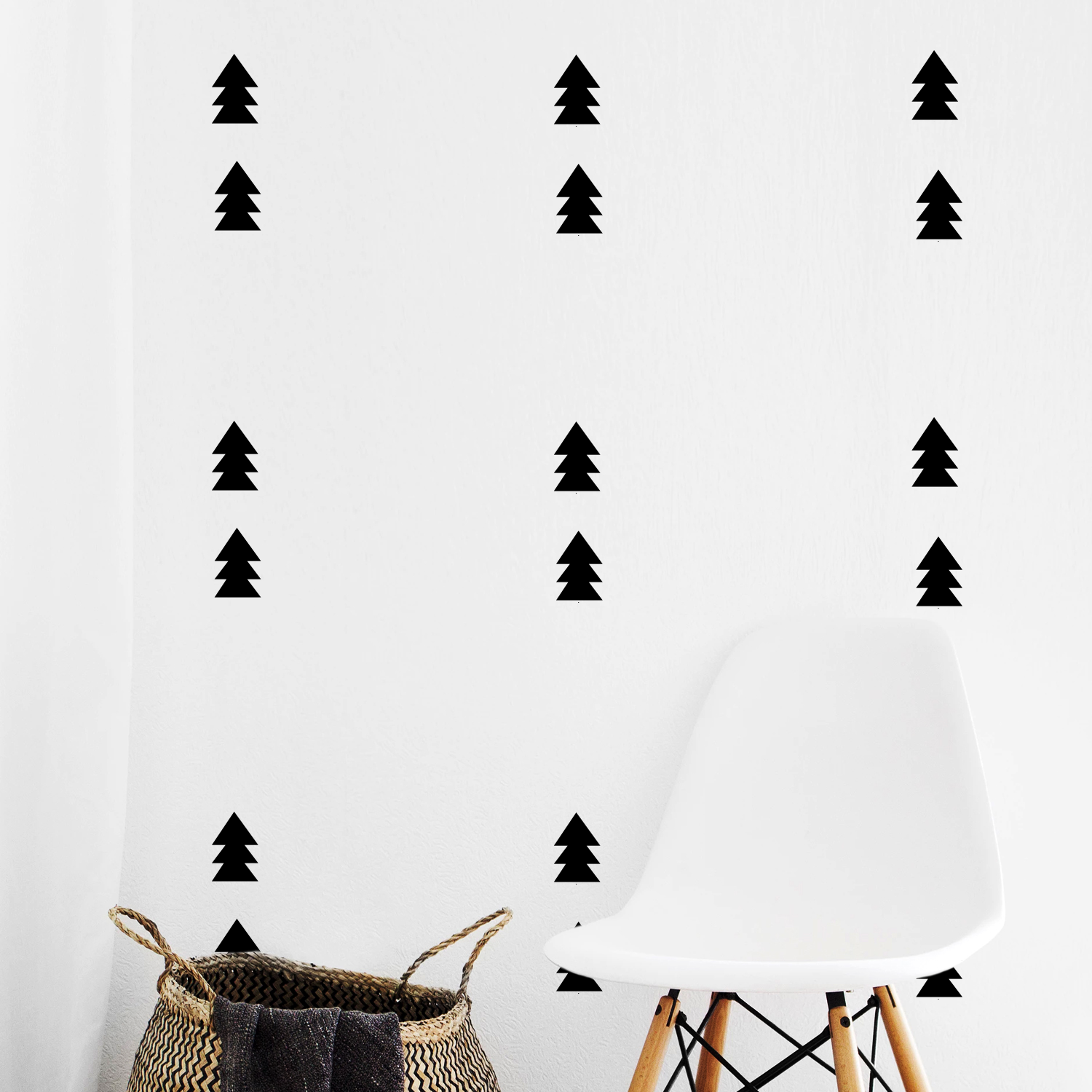 Set of 30 Vinyl Wall Art Decals - Triangle Arrows - 5" x 3" Each - Modern Sticker Pattern for Home Office Bedroom Nursery Living Room Apartment - Lifestyle Minimalist Decor (5" x 3" Each; Black)