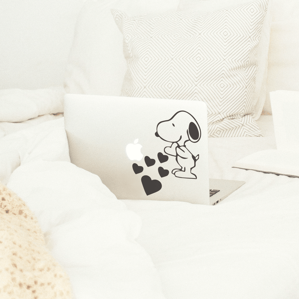 Snoopy Love Hearts Cartoon Wall Art Decal /7.1" x 5.9" Decoration Vinyl Sticker