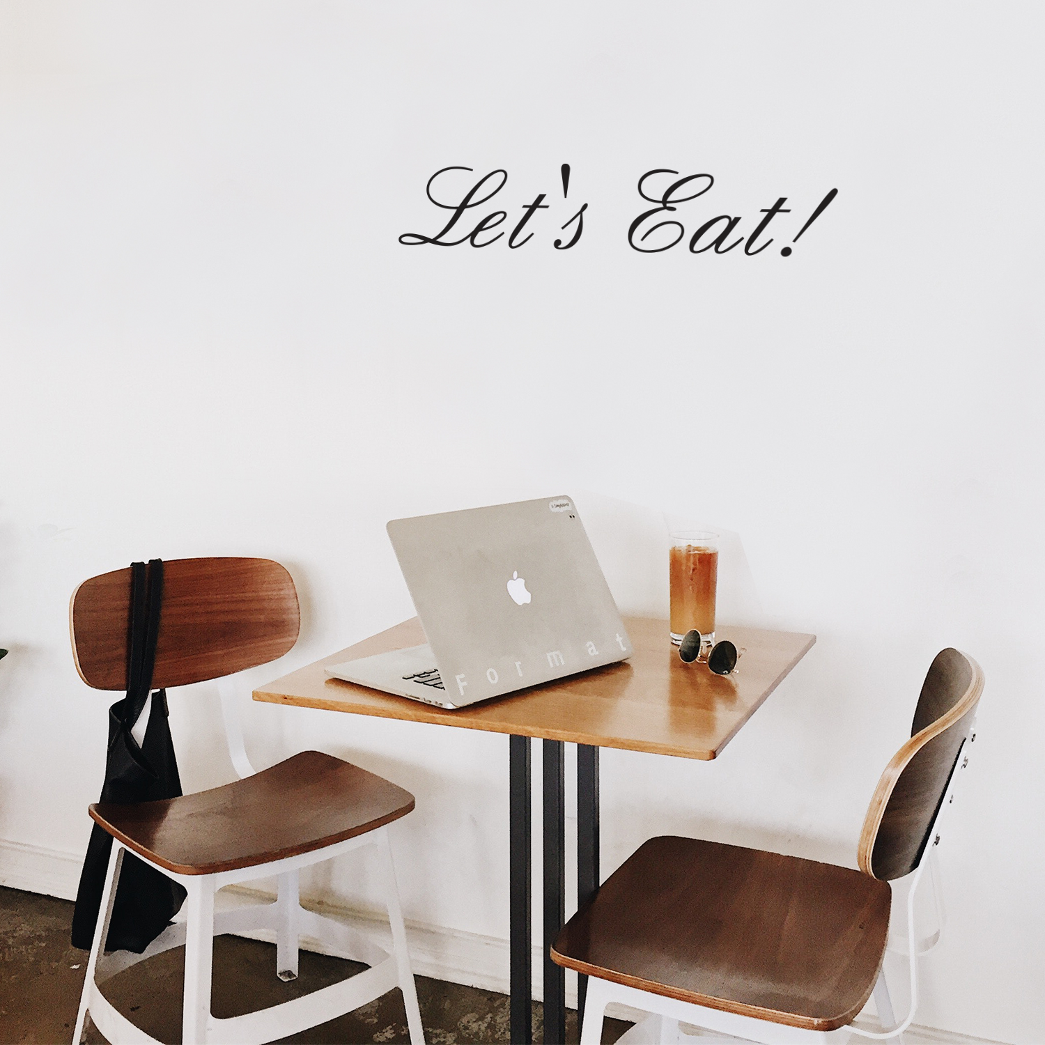 Let's Eat! - Kitchen Quotes Wall Art Vinyl Decal - 5 X 23" Decoration Vinyl Sticker - Motivational Wall Art Decal - Inspirational Kitchen Decor - Trendy Wall Art"