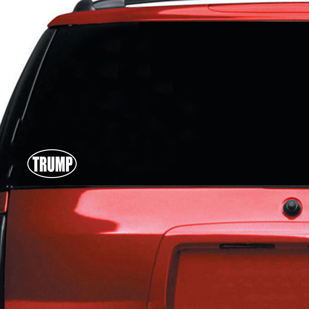 Donald Trump MAGA Bumper Sticker - Wall Art Decal - Window Decoration Vinyl Sticker LetteringUSA President Political Decal (White, 3.5" x 6") 660078081129