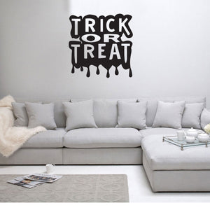 Trick or Treat Halloween Art DecalWall Decoration Vinyl Sticker - Black 660078087626