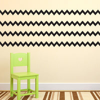 Pack of 4 Chevron Pattern Stripes - Wall Art Decal - 8" x 36" - Bedroom Living Room Wall Decoration - Peel Off Vinyl Sticker - Apartment Decor - Trendy Wall Art 660078089507