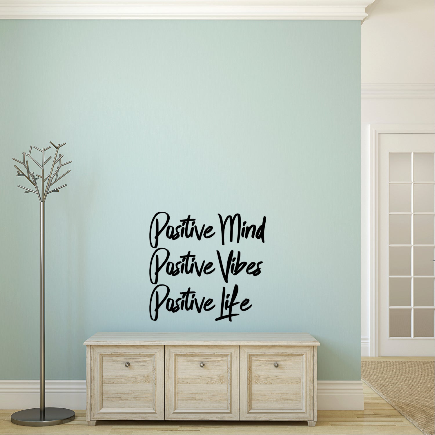 Positive Mind, Positive Vibes, Positive Life - Inspirational Quotes Wall Art Vinyl Decal - 19" x 20" Decoration Vinyl Stickers - Motivational Wall Art Decals - Bedroom Living Room Vinyl Wall Decor 660078091531