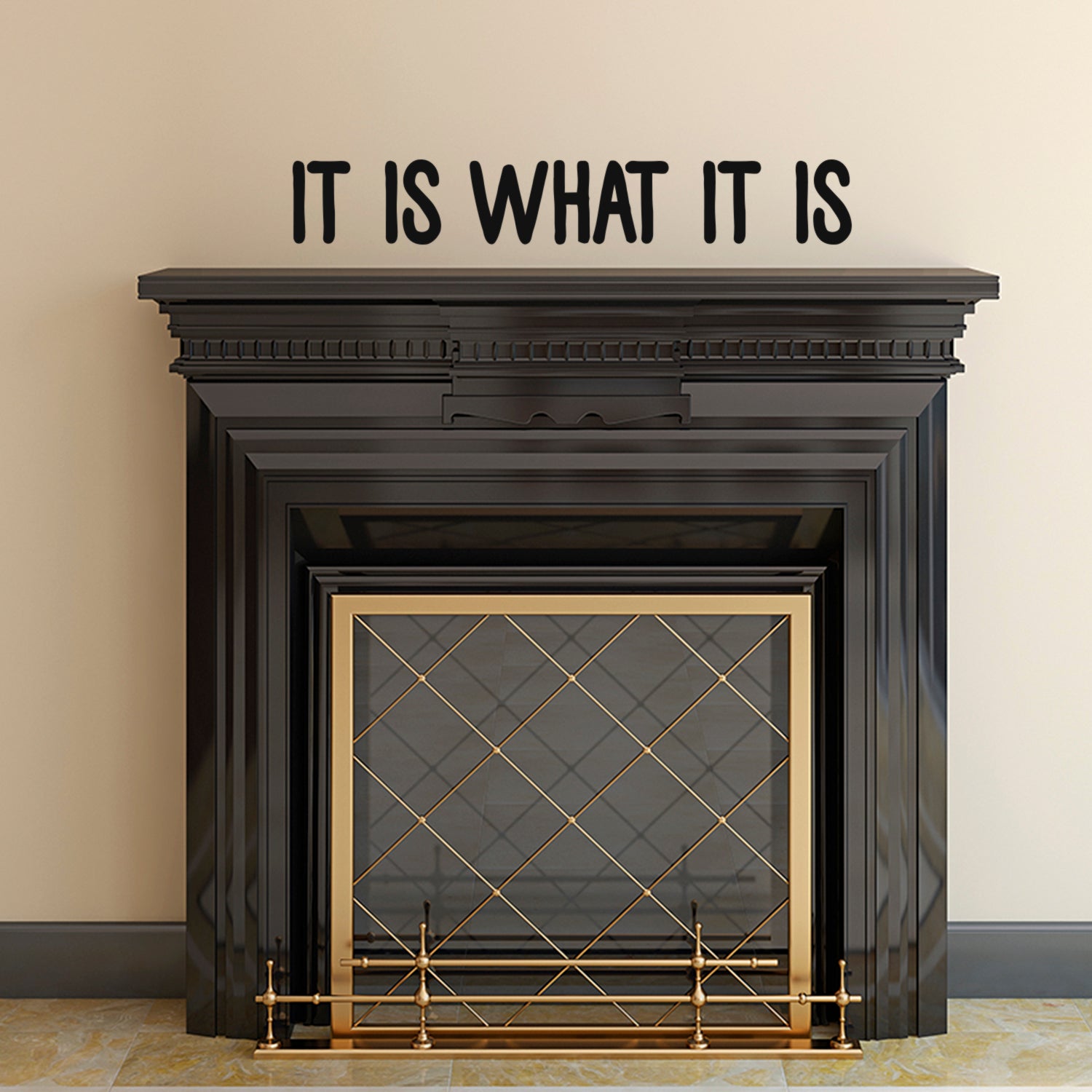 It is What It is - Inspirational Quotes Wall Art Vinyl Decal - 3" x 20" Decoration Vinyl Sticker - Motivational Wall Art Decal - Living Room Bedroom Vinyl Decals 660078091548
