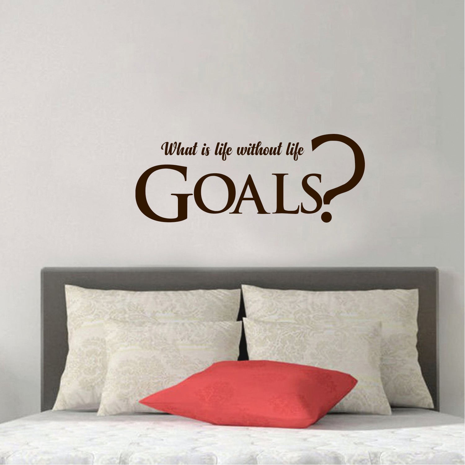 What Is Life Without Life Goals Inspirational Quotes Wall Art Vinyl Decal 15" x 39" Decoration Vinyl Sticker - Motivational Wall Art Decal - Bedroom Vinyl Decals - Life quotes vinyl sticker wall decor 660078091593