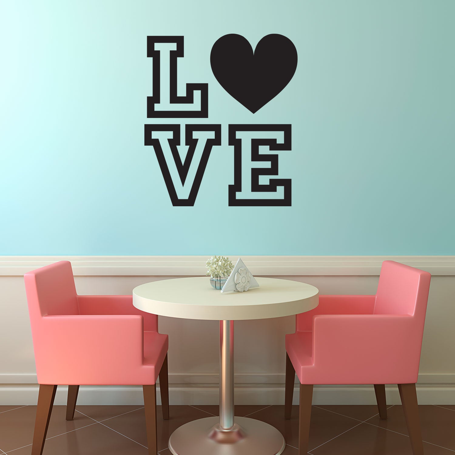 Love Quote - Heart Wall Decals - Vinyl Wall Art Decal - 25" x 23" Bedroom Decor Vinyl Decal - Love Quote Wall Decals - Inspirational Vinyl Wall Decal - Couples Wall Decal 660078094082
