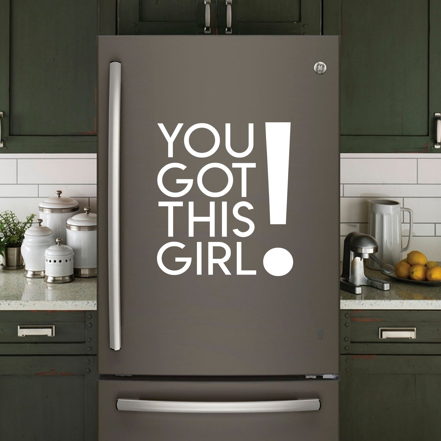 You Got This Girl! - Women's Inspirational Quotes Wall Art Vinyl Decal - 23" x 26" Decoration Vinyl Sticker - Motivational Wall Art Decal - Bedroom Wall Art Decals - Trendy Vinyl Wall Art (White) 660078095119