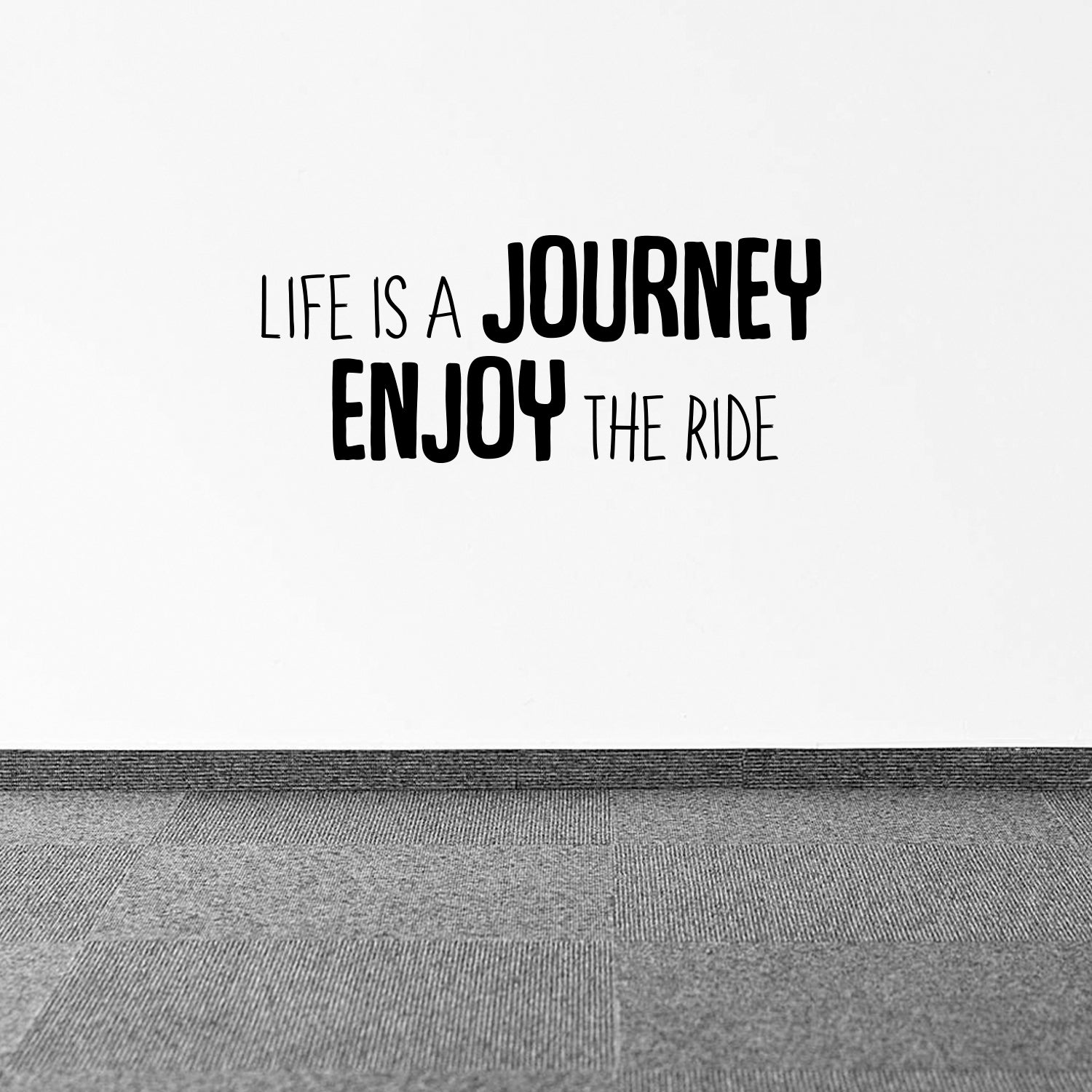 Life is A Journey Enjoy The Ride - Inspirational Quotes Wall Art Vinyl Decal - 11" x 27" Decoration Vinyl Sticker - Motivational Wall Art Sayings - Bedroom Living Room Wall Decals - Trendy Wall Art 660078096338