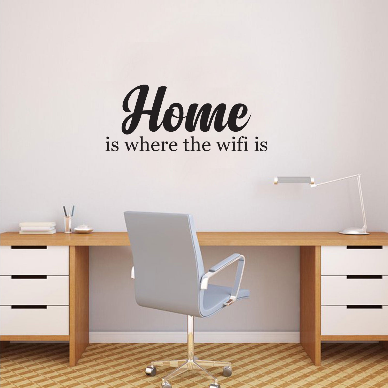 Pulse Vinyl Home is Where The WiFi is - Funny Quotes Wall Art Decal 10" x 23" Home Decoration Wall Art - Bedroom Living Room Wall Decor 660078096932
