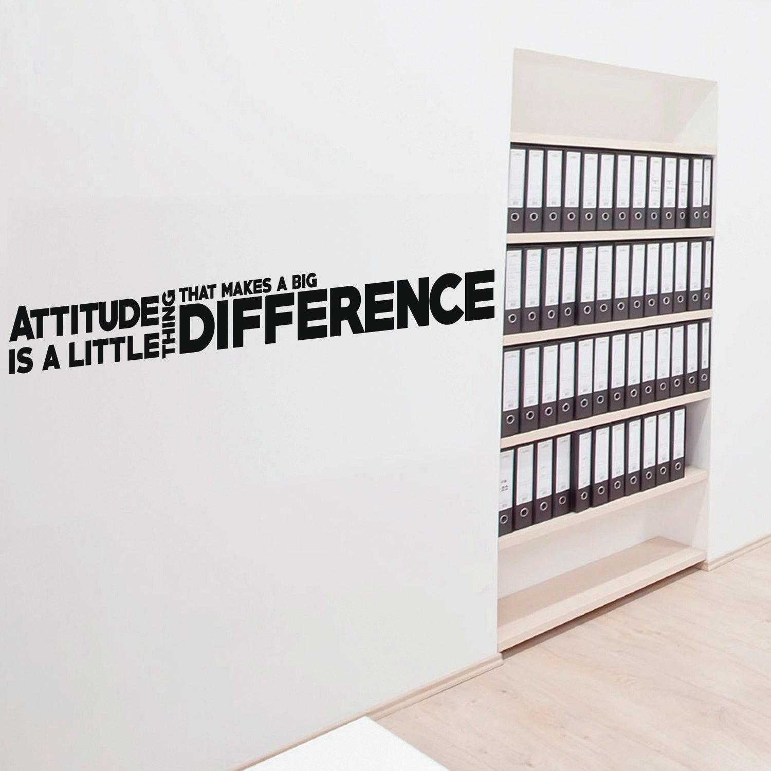 Inspirational Quotes Vinyl Wall Decal - Attitude is A Little Thing That Makes A Big Difference - 5" x 40" Home Office Workplace Motivational Art Decal Stickers 660078097786