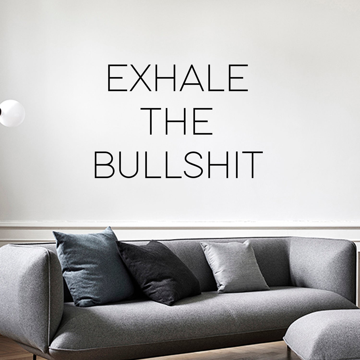 Inspirational Life Quotes Wall Art Vinyl Decal - Exhale The BulIsh!it - 19" x 28" Decoration Vinyl Sticker - Motivational Wall Art Decal - Bedroom Living Room Decor - Trendy Wall Art - Positive Quotes 660078097960