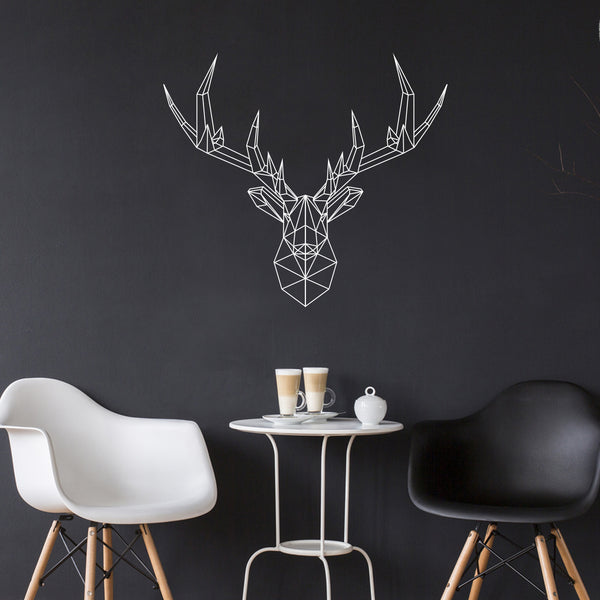 Vinyl Wall Art Decal - Geometric Deer Head - 23 x 26 - Home Decor fo –  Imprinted Designs