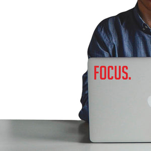 Vinyl Wall Art Decal - Focus. - 2" x 5" - Laptop Skin Motivational Decal - Small Removable Waterproof Stencil Adhesive for Home Office Mirror Window Car Bumper Sticker (2" x 5", Red Text) 660078108024