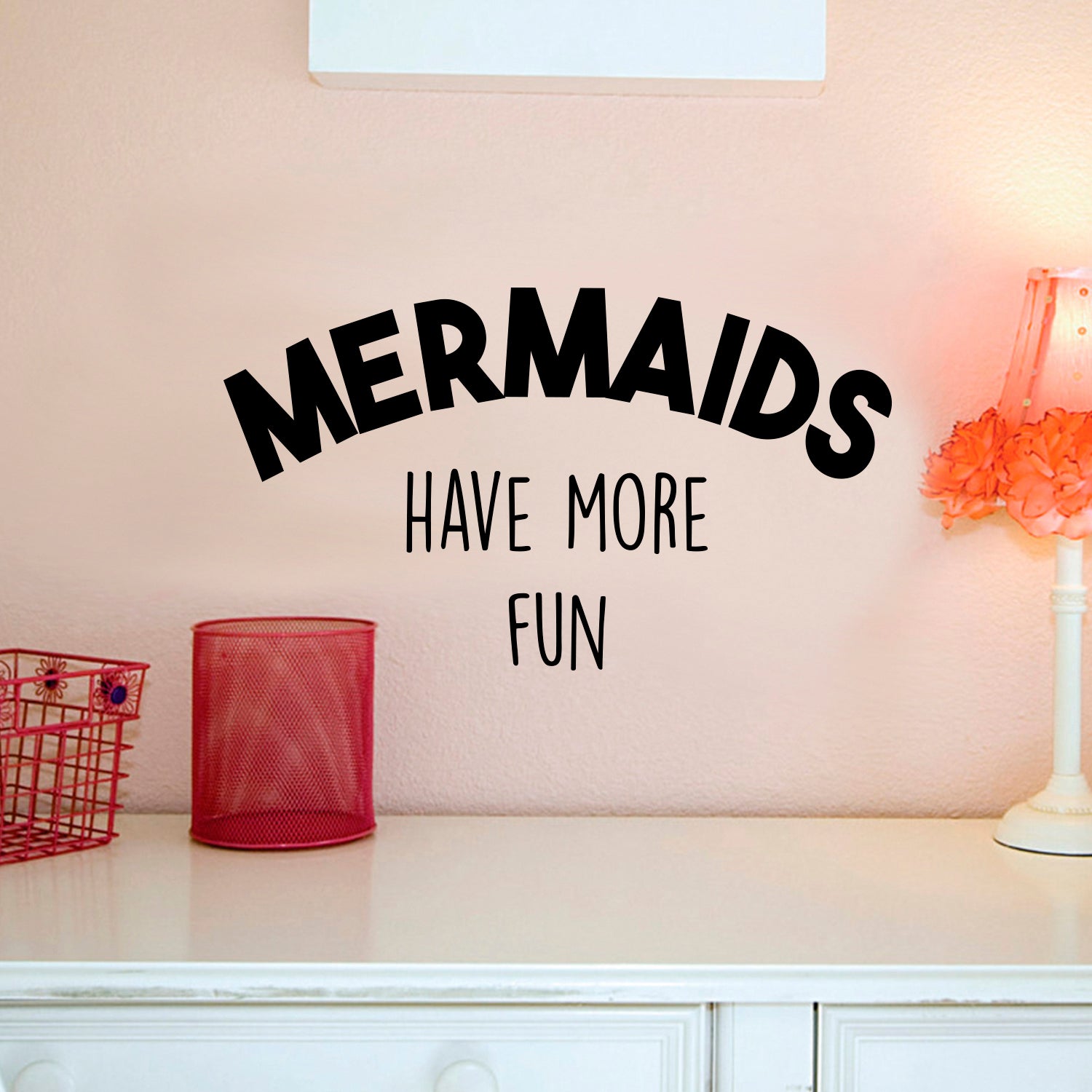 Vinyl Wall Art Decal - Mermaids Have More Fun - 12" x 21" - Motivational Quote Words - Teen Girl Bedroom Cute Little Girls Nursery Room Home Wall Decor - Trendy Modern Wall Sticker Decals 660078113370