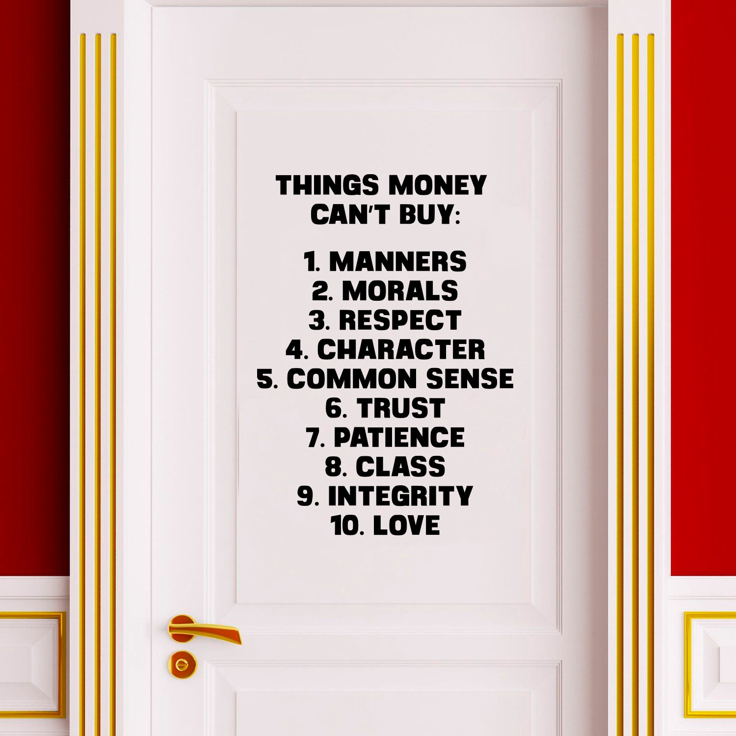 Vinyl Wall Art Decal - Things Money Can't Buy Morals Respect 18.3" x 13" - Motivational Quote Living Room Bedroom Home Office Business School Wall Decor Door Mural - Trendy Modern Wall Sticker Decals 660078115251