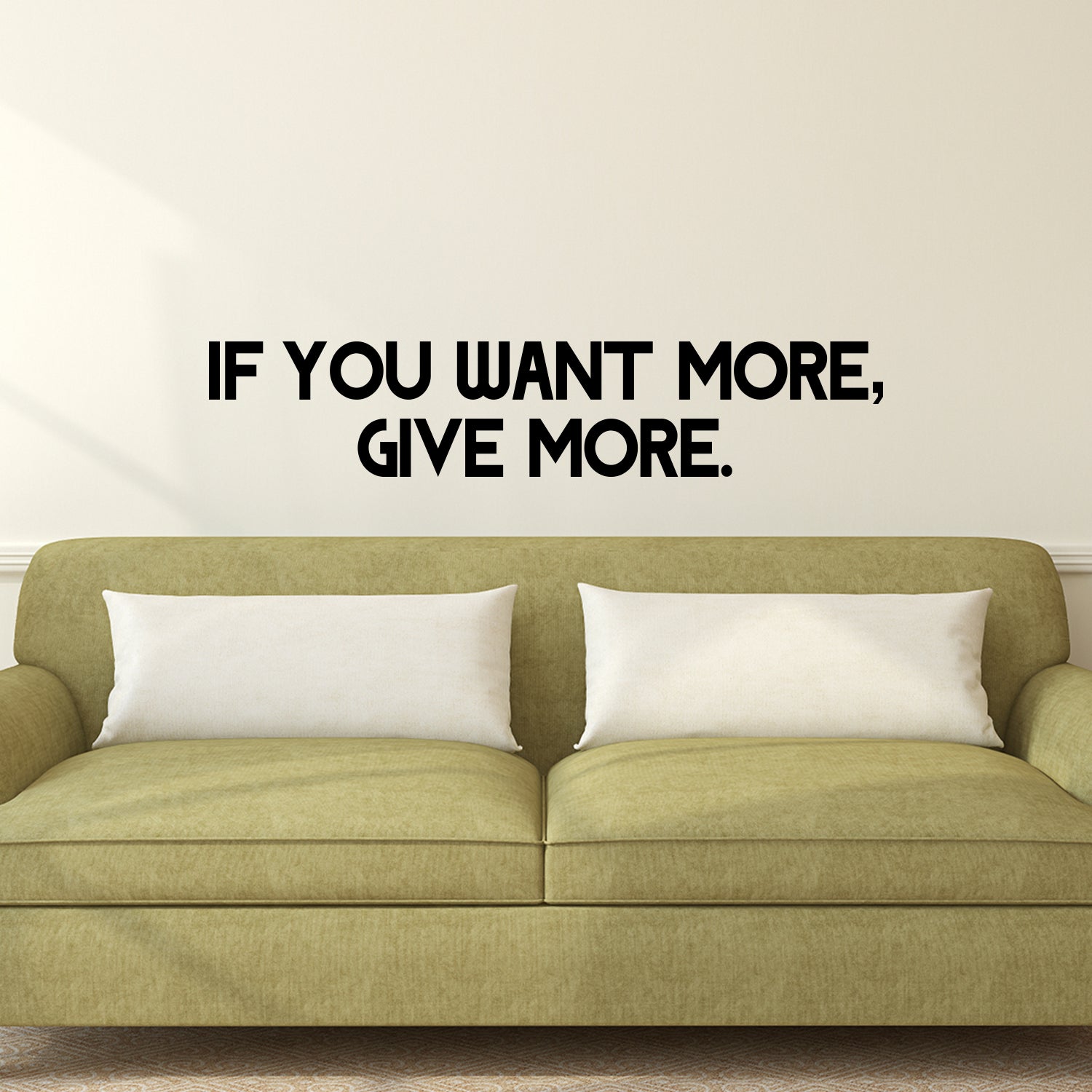 Vinyl Wall Art Decal - If You Want More Give More - 8" x 40" - Motivational Office Workplace Business Quote Sticker - Peel and Stick Wall Home Living Room Bedroom Decor 660078120750