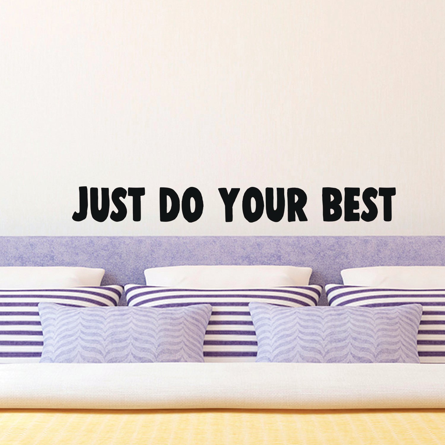Vinyl Wall Art Decal - Just Do Your Best - 3" x 28" - Inspirational Business Workplace Bedroom Decoration - Motivational Wall Home Office Gym and Fitness Decor Sticker Adherent (3" x 28", Black) 660078125632