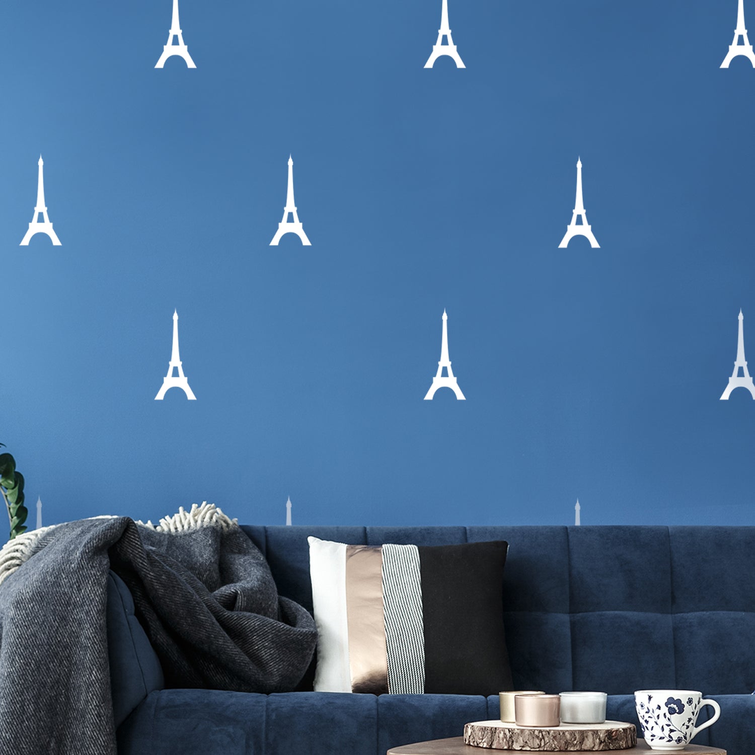 Set of 12 Vinyl Wall Art Decal - Eiffel" towers - 6" x 3 Each - Modern Elegant Home Indoor Outdoor Bedroom Living Room Apartment Nursery - Paris France" tourist Travel Decor (6" x 3 Each, White) 660078133064