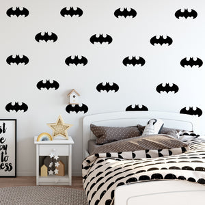 Set of 20 Vinyl Wall Art Decal - Batman - 3" x 6" Each - Cool Superhero Decor for Light Switch Window Mirror Luggage Car Bumper Laptop Computer Skin Peel and Stick Stickers (3" x 6" Each, Black) 660078135709