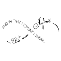 Printique And in that moment I swear we were infinite -  30" x 14" -  Infinity love Vinyl Wall Decal Sticker Art