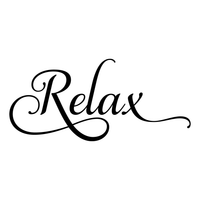 Relax- 22" X 10"-  Bathroom Decorative Vinyl Wall Decal Sticker Art
