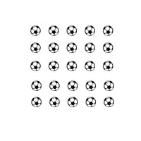 Pack of 25 Soccer Balls - Vinyl Wall Art Decals - 1.5" x 1.5" Each one - Kids Bedroom Sports Vinyl Wall Decal Stickers - Childrens Room Wall Decor for Boys and Girls