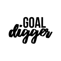 Goal Digger Inspirational Women's Quotes - Wall Art Decal 14" x 23" Boss Girl Decoration Vinyl Sticker - Life Quotes Decal - Office Wall Decoration 660078088999