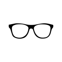 Reading Glasses - 22" x 7.5" -  Wall Art Decal - Decoration Adhesive Vinyl Sticker - Office Wall Art Decor 660078084342