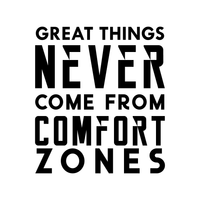 Vinyl Wall Art Decal - Great Things Never Came from Comfort Zones - 26" x 23" - Decor Home Living Room Bedroom Office Sticker - Modern Peel and Stick Motivational Life Quote Decals 660078116722