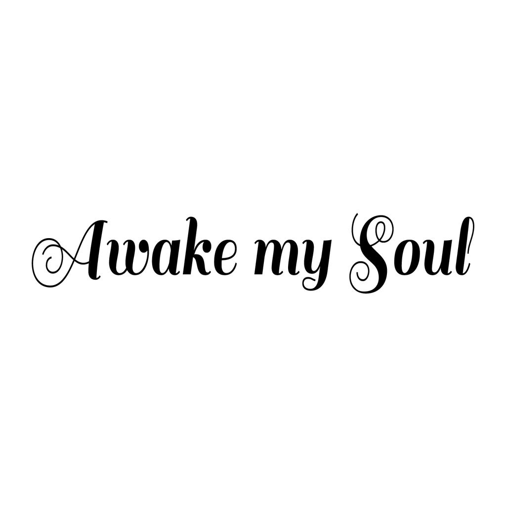 Printique Awake my Soul - 22" x 4" - Vinyl Wall or Mirror Decal Sticker Art